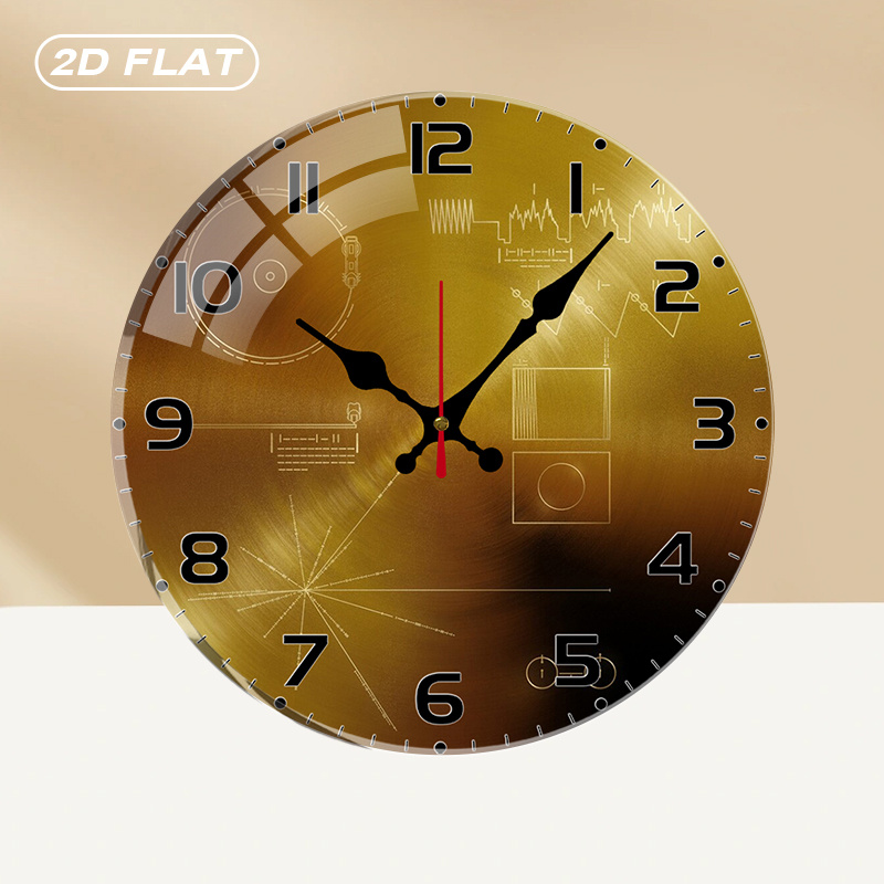 Office Tech Room - Horloge murale ronde silencieuse en acrylique